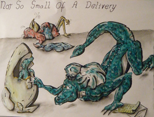 Image showing an art piece called Not So Small Of A Delivery by David Mielcarek on 20170113