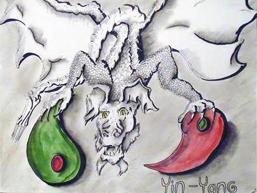 Image showing an art piece called Yin-Yang by David Mielcarek on 20200113