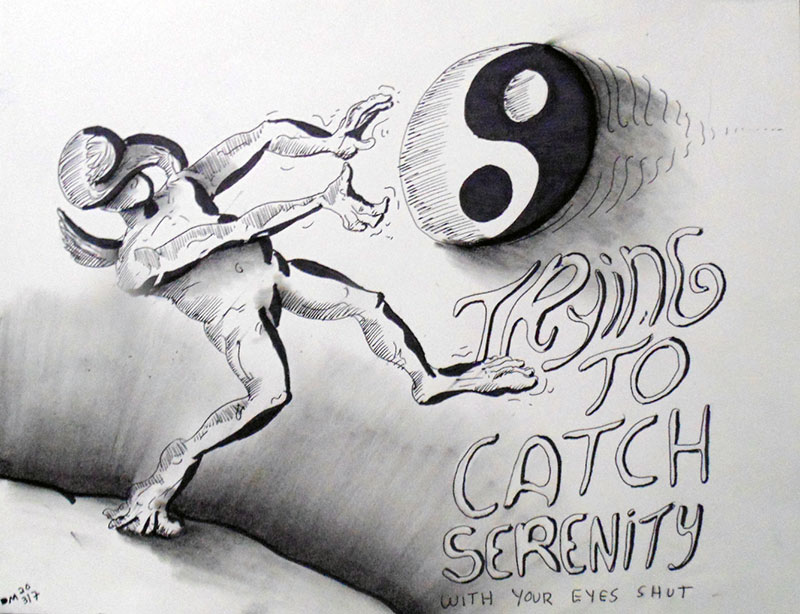 Image showing an art piece called Trying To Catch Serenity - with your eyes shut by David Mielcarek on 20200307