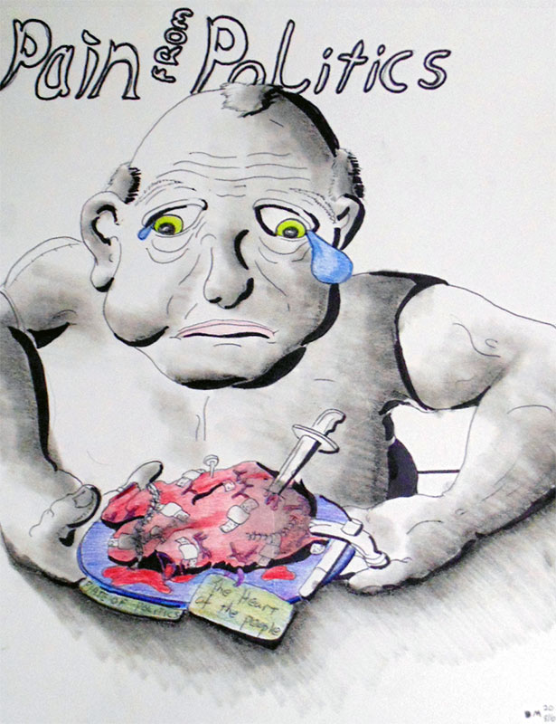 Image showing an art piece called Pain From Politics by David Mielcarek on 20200806