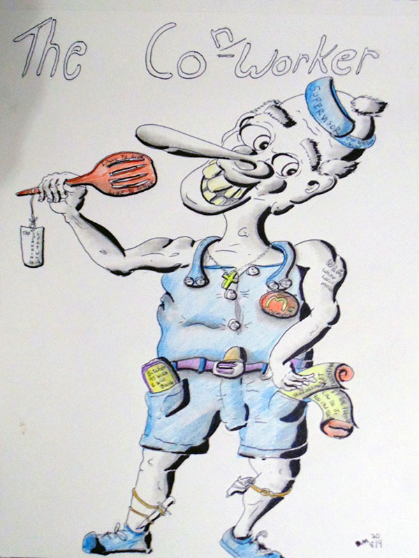 Image showing an art piece called The Co(n)-Worker by David Mielcarek on 20200809