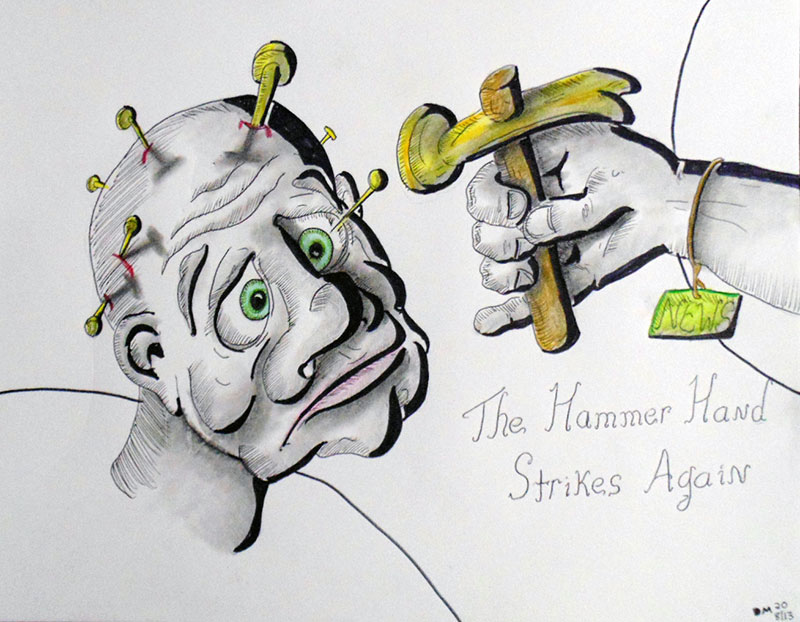 Image showing an art piece called The Hammer Hand Strikes Again by David Mielcarek on 20200813