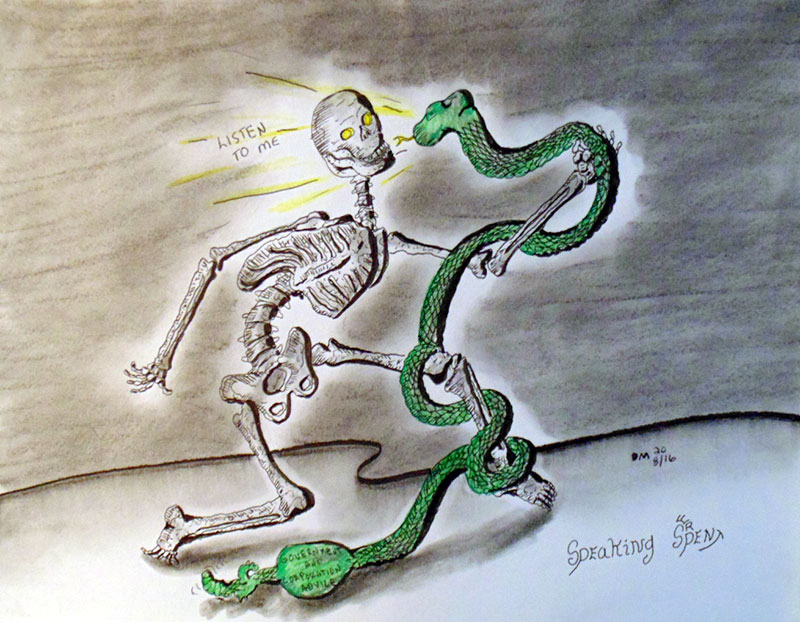 Image showing an art piece called Speaking Serpent by David Mielcarek on 20200816