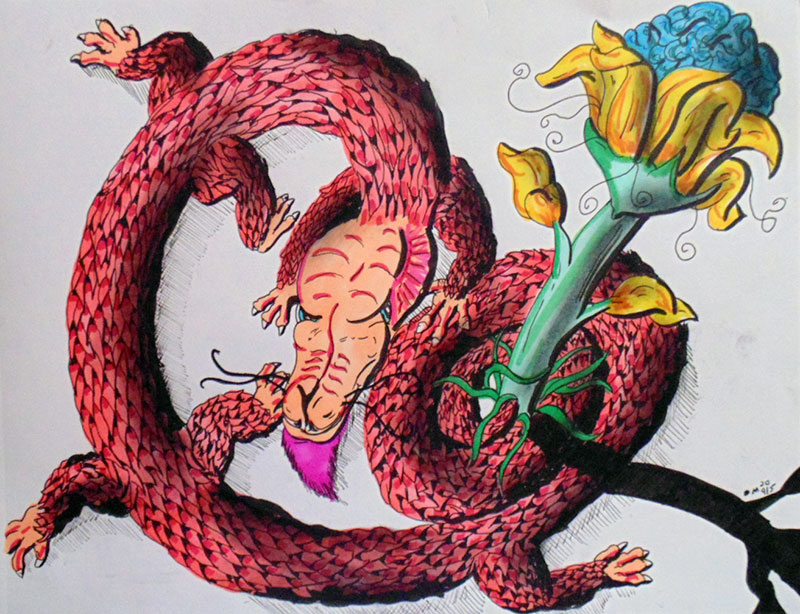 Image showing an art piece called Serpent Flower by David Mielcarek on 20200905