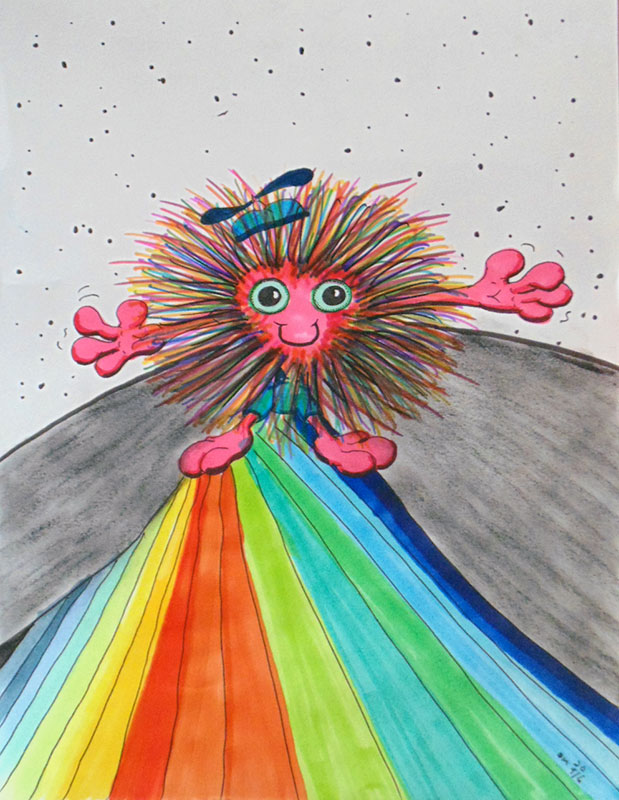 Image showing an art piece called Rainbow Ralph by David Mielcarek on 20200906