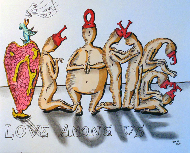 Image showing an art piece called Love Among Us by David Mielcarek on 20200926