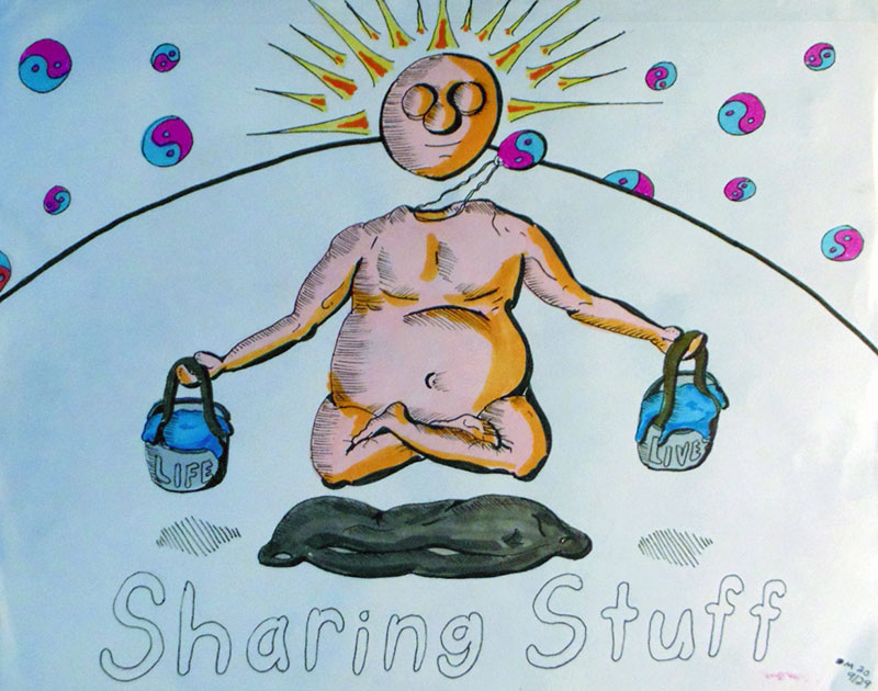 Image showing an art piece called Sharing Stuff by David Mielcarek on 20200929
