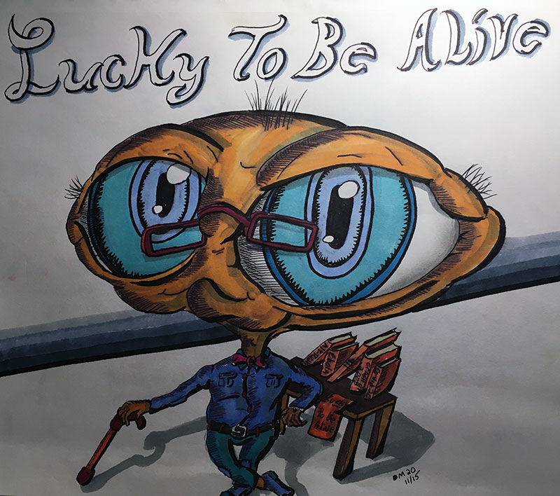 Image showing an art piece called Lucky To Be Alive by David Mielcarek on 20201115