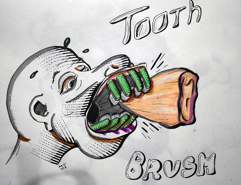 Image showing an art piece called Tooth Brush by David Mielcarek on 20211117