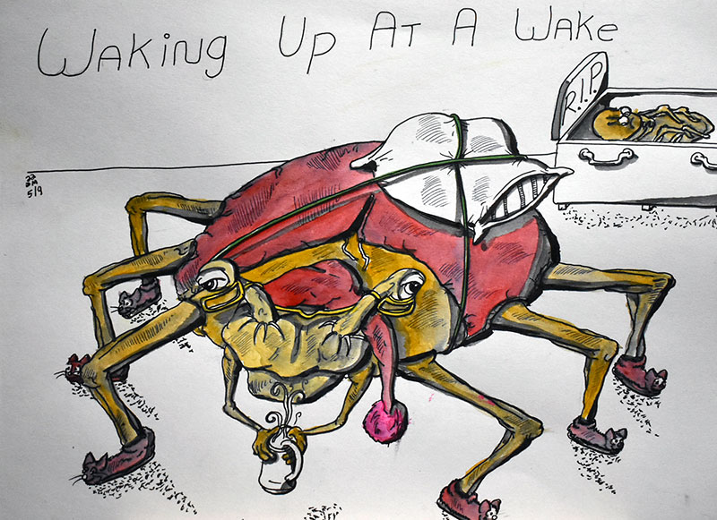 Image showing an art piece called Waking Up At A Wake by David Mielcarek on 20220509