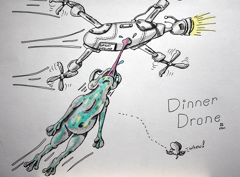 Image showing an art piece called Dinner Drone by David Mielcarek on 20220521