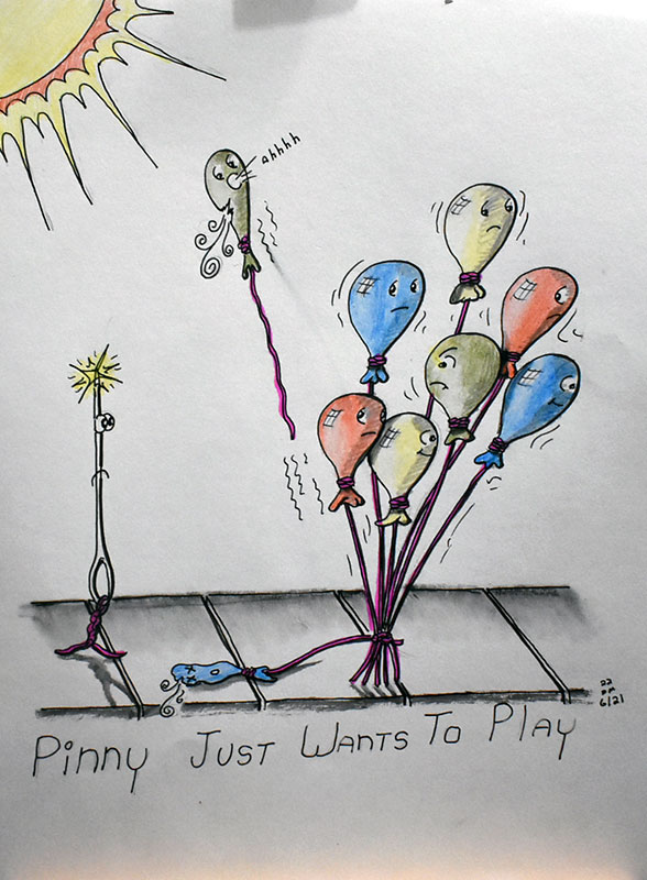 Image showing an art piece called Pinny Just Wants To Play by David Mielcarek on 20220621