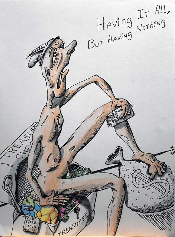 Image showing an art piece called Having It All, But Having Nothing by David Mielcarek on 20220823