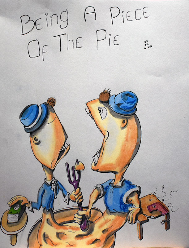 Image showing an art piece called Being A Pice Of The Pie by David Mielcarek on 20230622