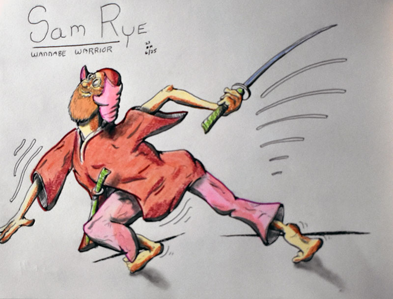 Image showing an art piece called Sam Rye - wannabe warrior by David Mielcarek on 20230625
