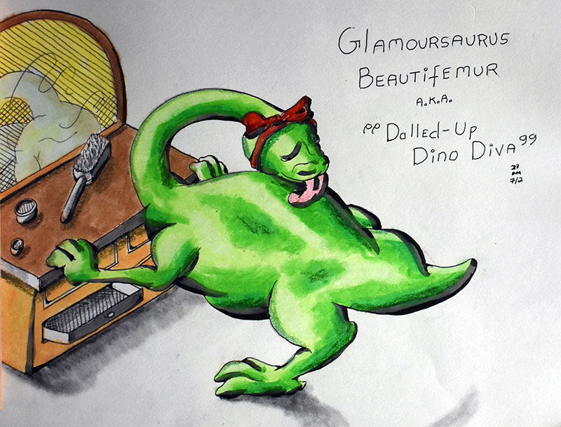 Image showing an art piece called Galmoursaurus Beautifemur by David Mielcarek on 20230702