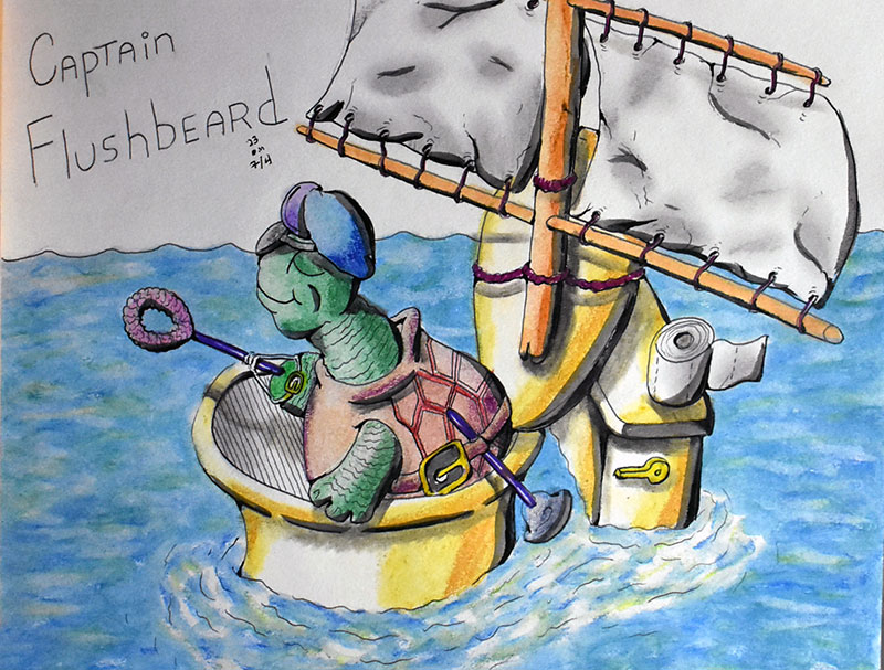 Image showing an art piece called Captain Flushbeard by David Mielcarek on 20230704
