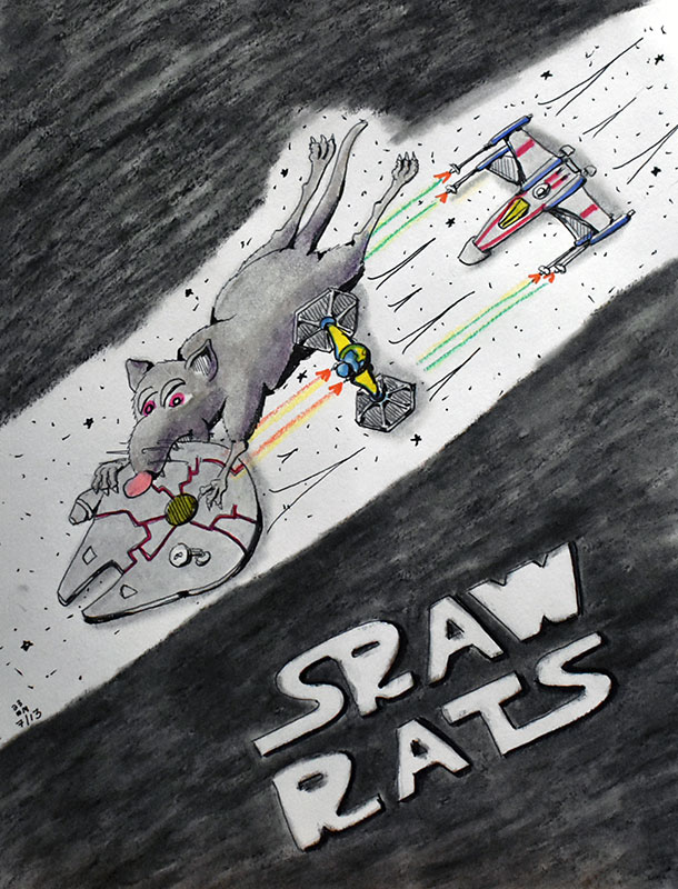 Image showing an art piece called Sraw Rats by David Mielcarek on 20230713