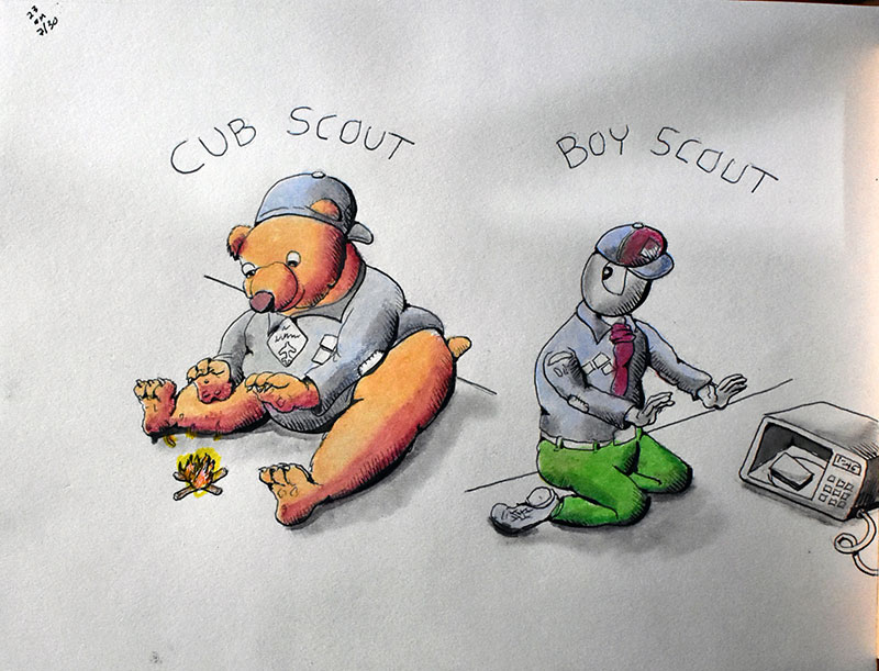 Image showing an art piece called Cub Scout vs. Boy Scout by David Mielcarek on 20230730