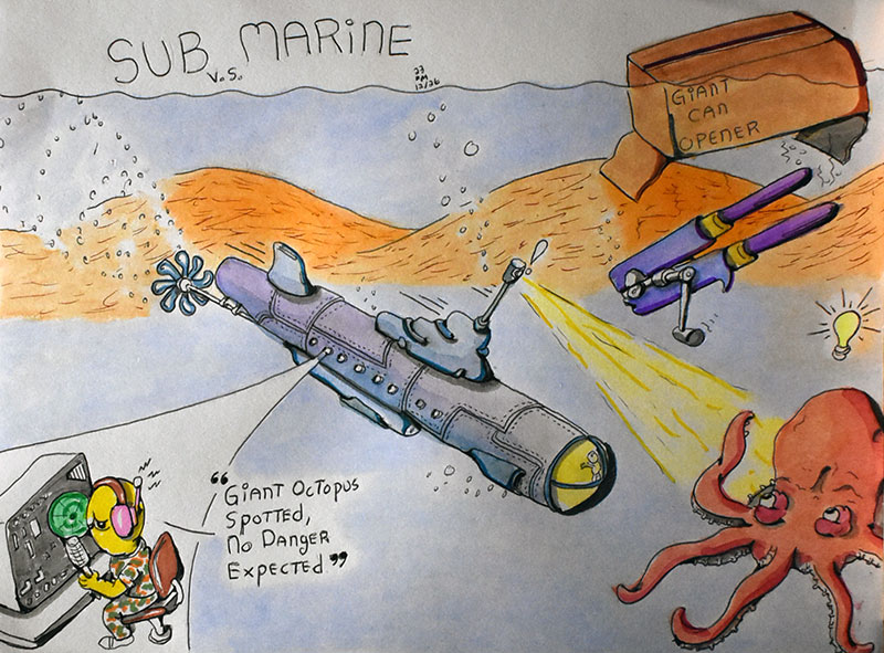 Image showing an art piece called Sub v.s. Marine by David Mielcarek on 20231226