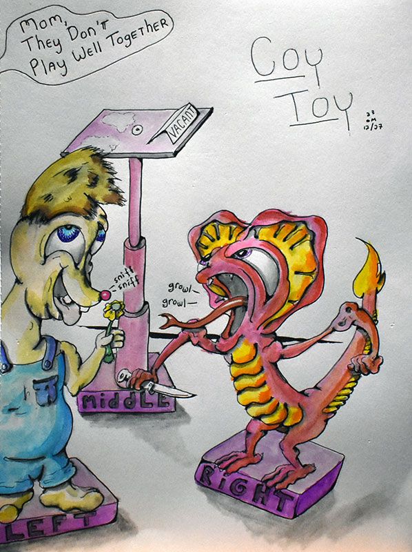 Image showing an art piece called Coy Toy by David Mielcarek on 20231227