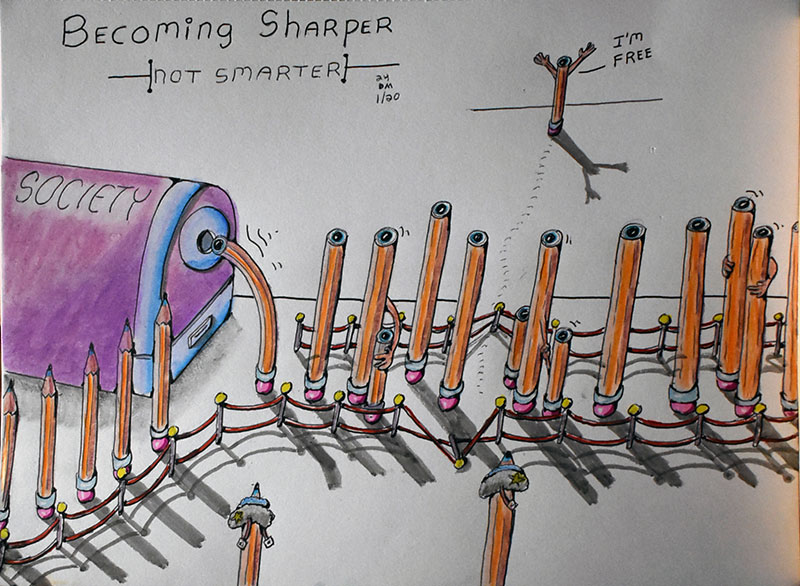 Image showing an art piece called Becoming Sharper, Not Smarter by David Mielcarek on 20240120