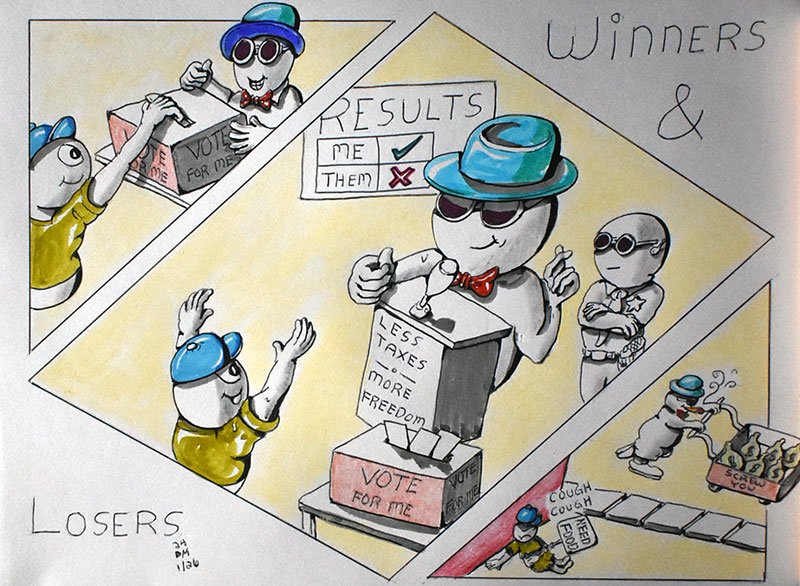 Image showing an art piece called Winners And Losers by David Mielcarek on 20240126