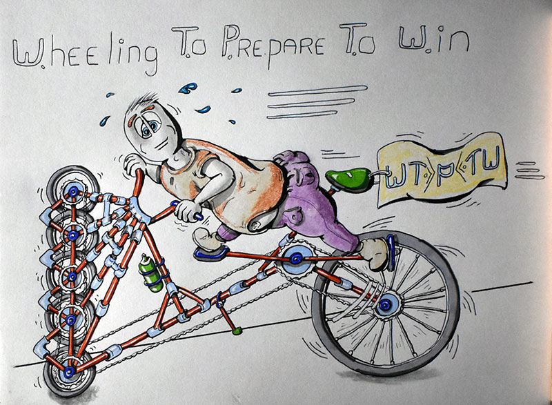 Image showing an art piece called Wheeling To Prepare To Win by David Mielcarek on 20240202