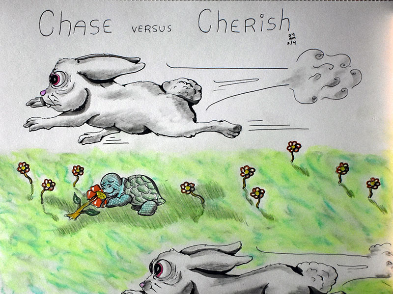 Image showing an art piece called Chase Versus Cherish by David Mielcarek on 20240204