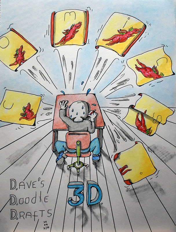 Image showing an art piece called Dave's Doodle Drafts - 3D by David Mielcarek on 20240210