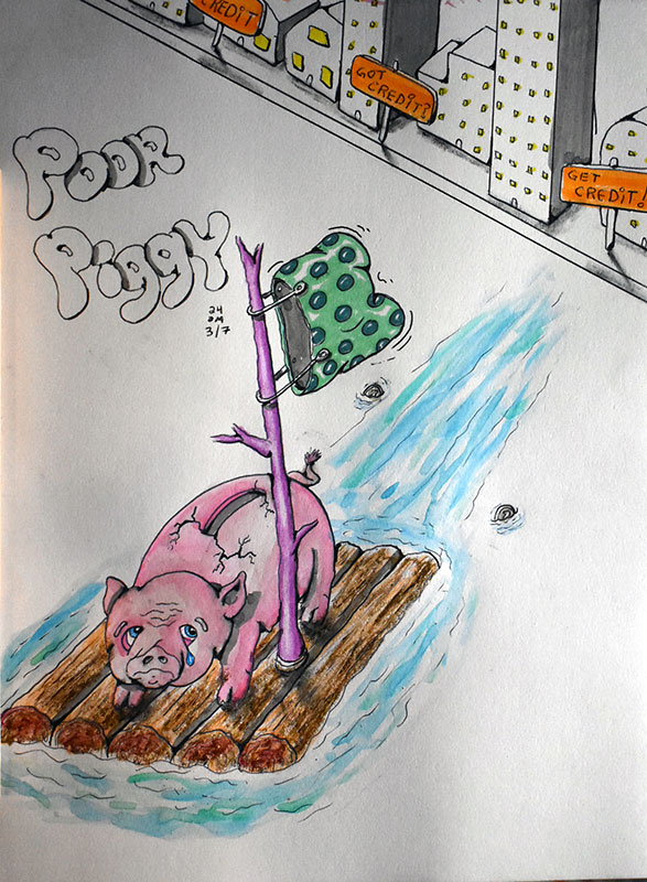 Image showing an art piece called Poor Piggy by David Mielcarek on 20240307