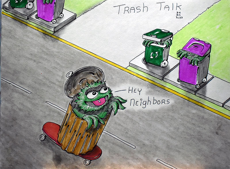 Image showing an art piece called Trash Talk by David Mielcarek on 20240312