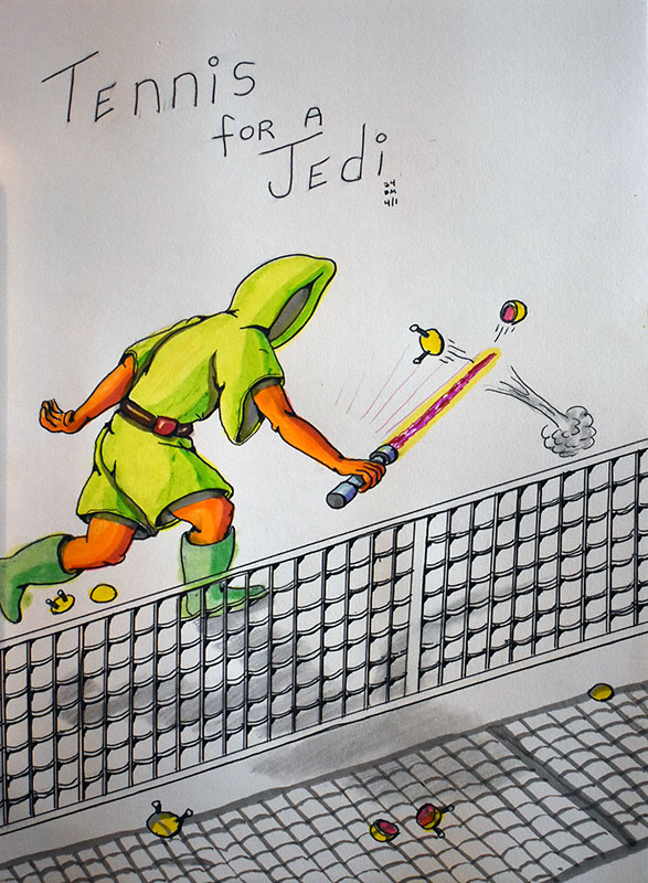 Image showing an art piece called Tennis For A Jedi by David Mielcarek on 20240401