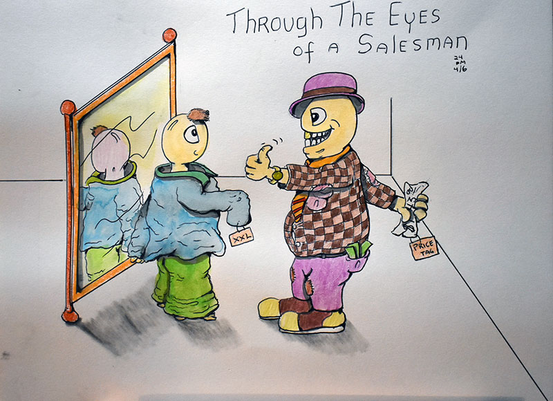 Image showing an art piece called Through The Eyes Of A Salesman by David Mielcarek on 20240406