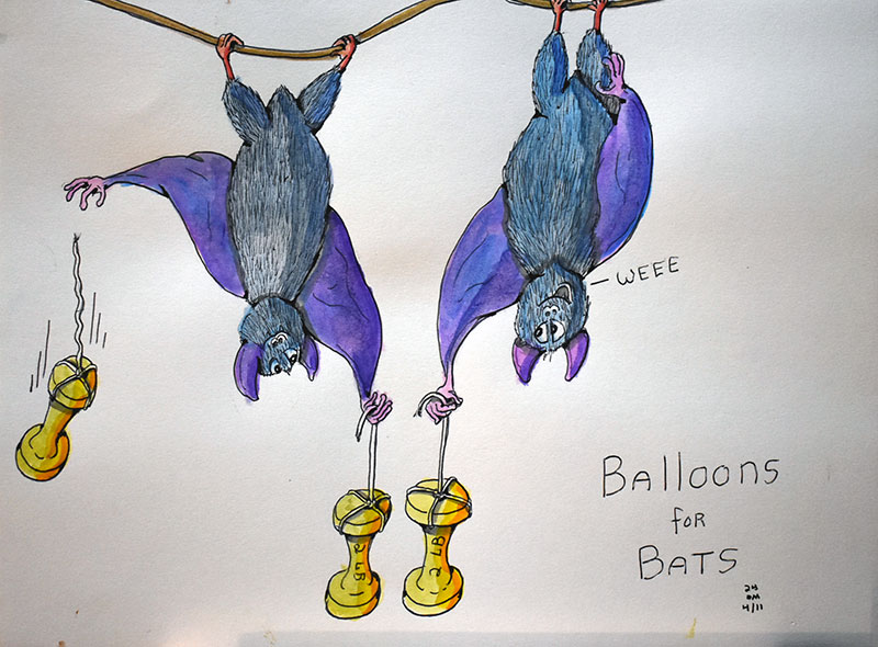 Image showing an art piece called Balloons For Bats by David Mielcarek on 20240411