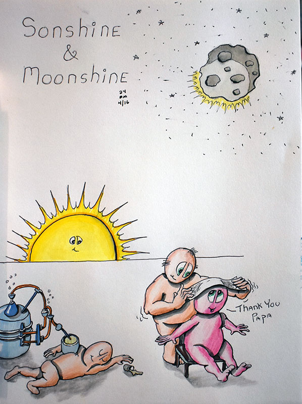 Image showing an art piece called Sonshine And Moonshine by David Mielcarek on 20240416