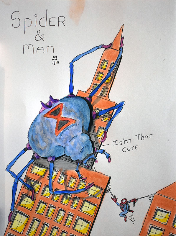 Image showing an art piece called Spider And Man by David Mielcarek on 20240418