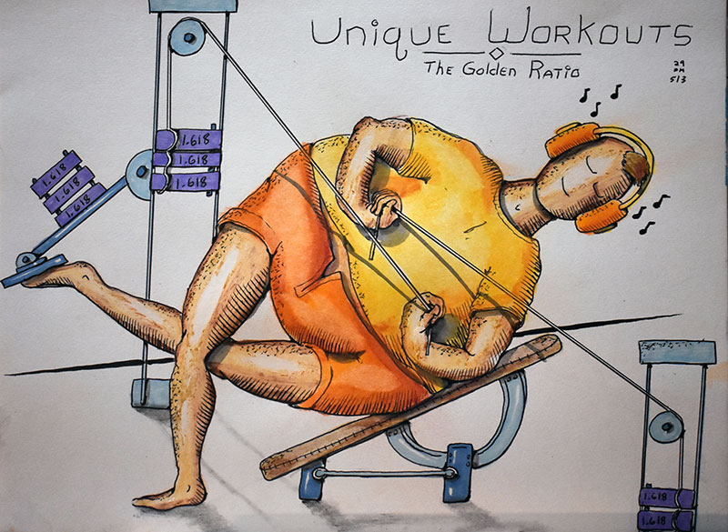 Image showing an art piece called Unique Workouts - The Golden Ratio by David Mielcarek on 20240503