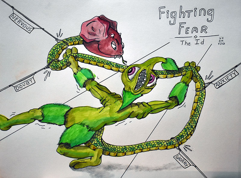 Image showing an art piece called Fighting Fear - The Id by David Mielcarek on 20240512