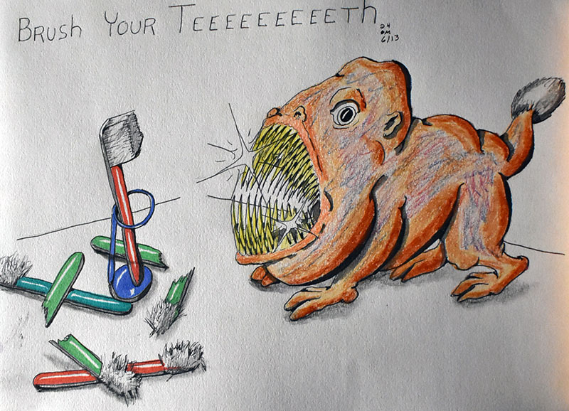 Image showing an art piece called Brush Your Teeeeeeeeeth by David Mielcarek on 20240613