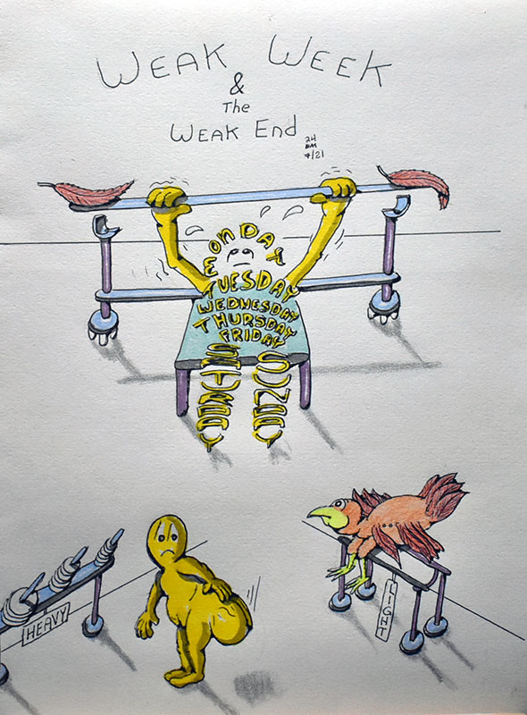 Image showing an art piece called Weak Week And The Weak End by David Mielcarek on 20240721