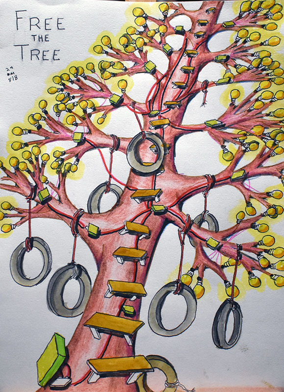 Image showing an art piece called Free The Tree by David Mielcarek on 20240808