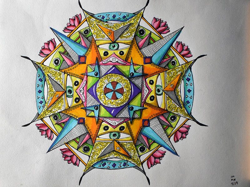 Image showing an art piece called Mandala - Aztec and Native American Inspired by David Mielcarek on 20240919