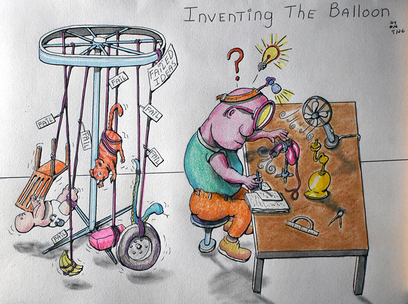 Image showing an art piece called Inventing The Balloon by David Mielcarek on 20240926