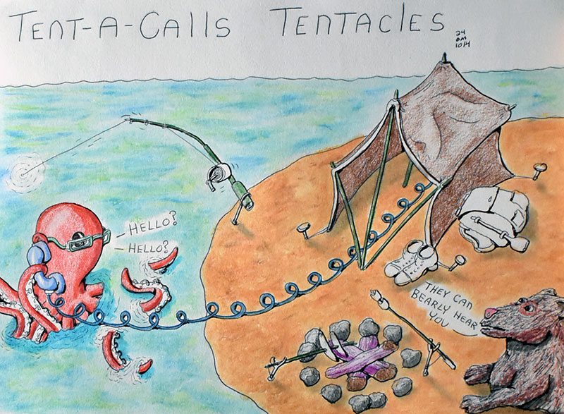 Image showing an art piece called Tent-a-calls Tentacles by David Mielcarek on 20241004