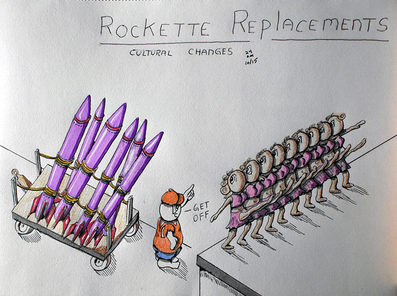 Image showing an art piece called Rockette Replacements by David Mielcarek on 20241015