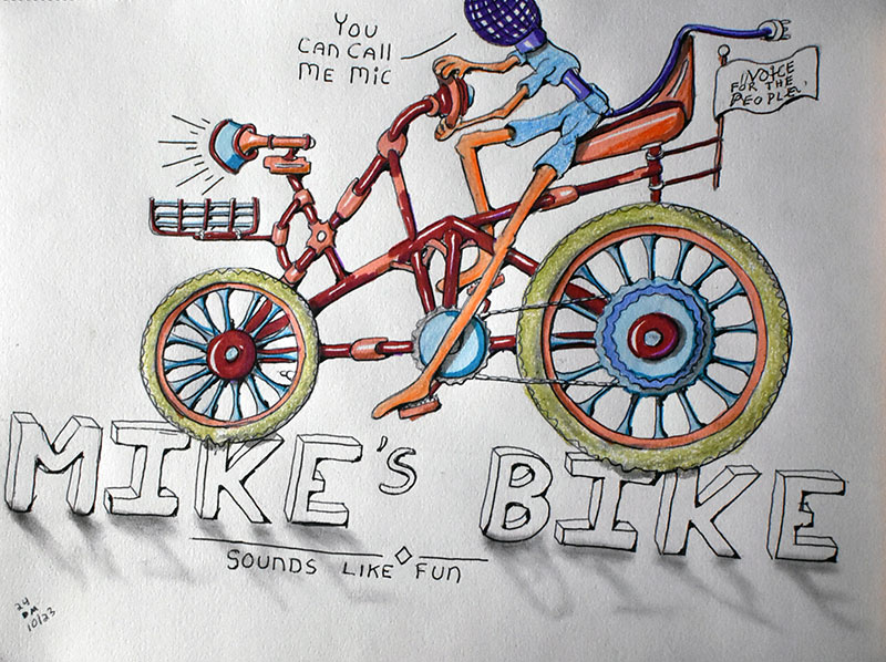 Image showing an art piece called Mike's Bike - Sounds Like Fun by David Mielcarek on 20241023