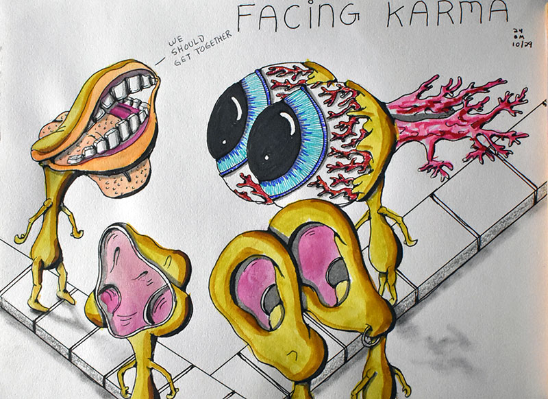 Image showing an art piece called Facing Karma by David Mielcarek on 20241029