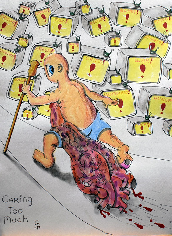 Image showing an art piece called Caring Too Much by David Mielcarek on 20241103