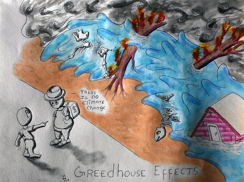 Image showing an art piece called Greedhouse Effects by David Mielcarek on 20241119